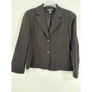 Rafaella‎ Women's Black Blazer Jacket Size 10 Classic Button Front Office Wear